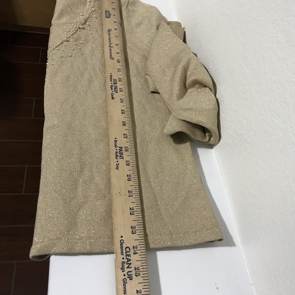 East 5th Gold with Pearls Gold Glitter Sweater - Picture 7 of 7